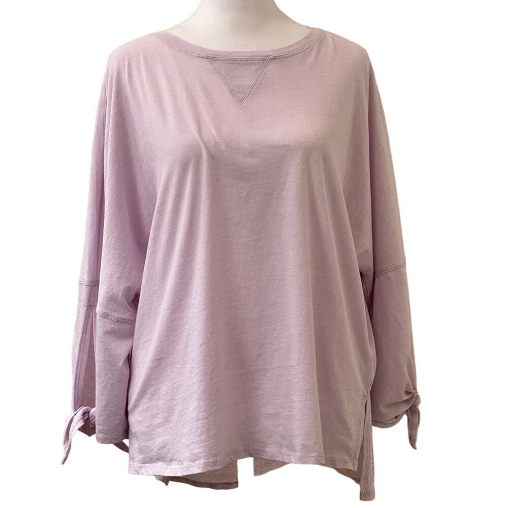 Calvin Klein Performance Lilac Purpkle Tie Sleeve Basic T-Shirt Size Medium